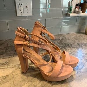 Pink platform heels by Top Moda